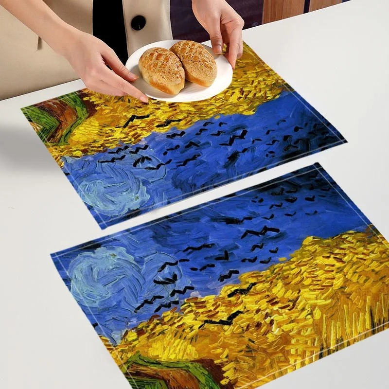 Van Gogh Art Style Placemat, B - Outdoor Furniture Dining review and price