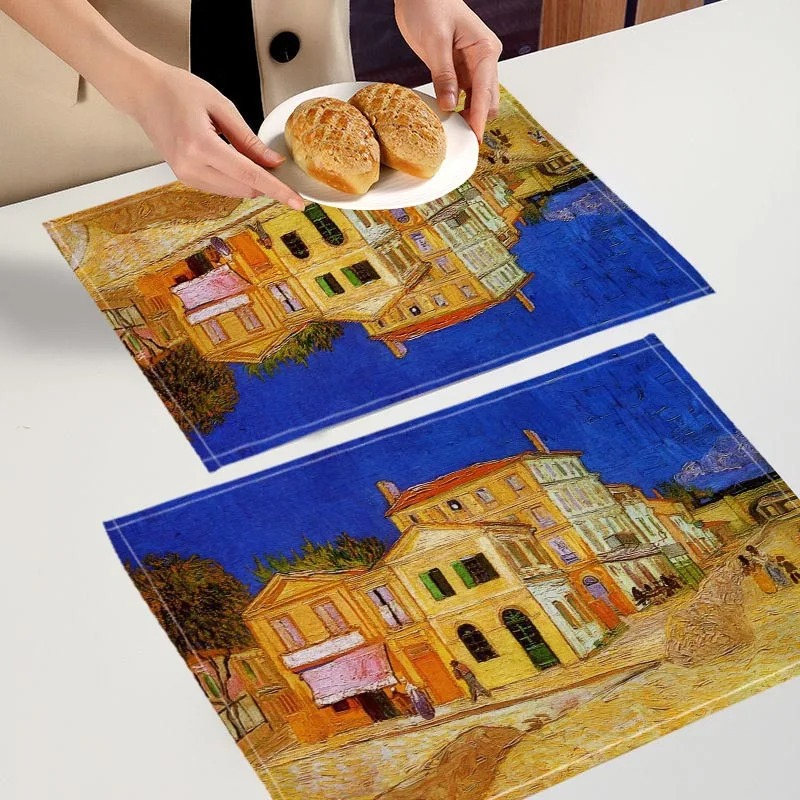 Van Gogh Art Style Placemat, B - Outdoor Furniture Dining review and price