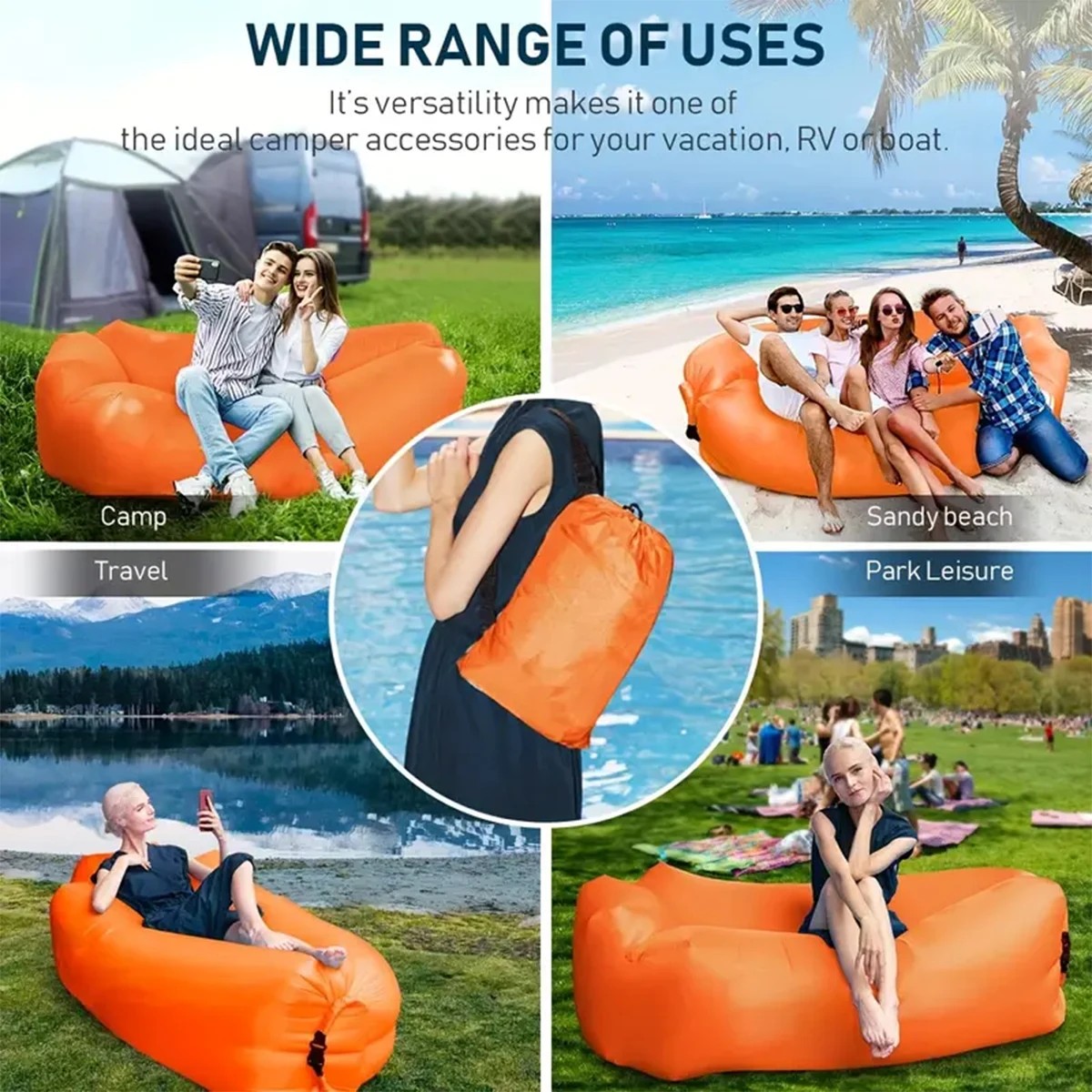 1Pcs Portable Inflatable Recli - Outdoor Daybed Sofa review and price