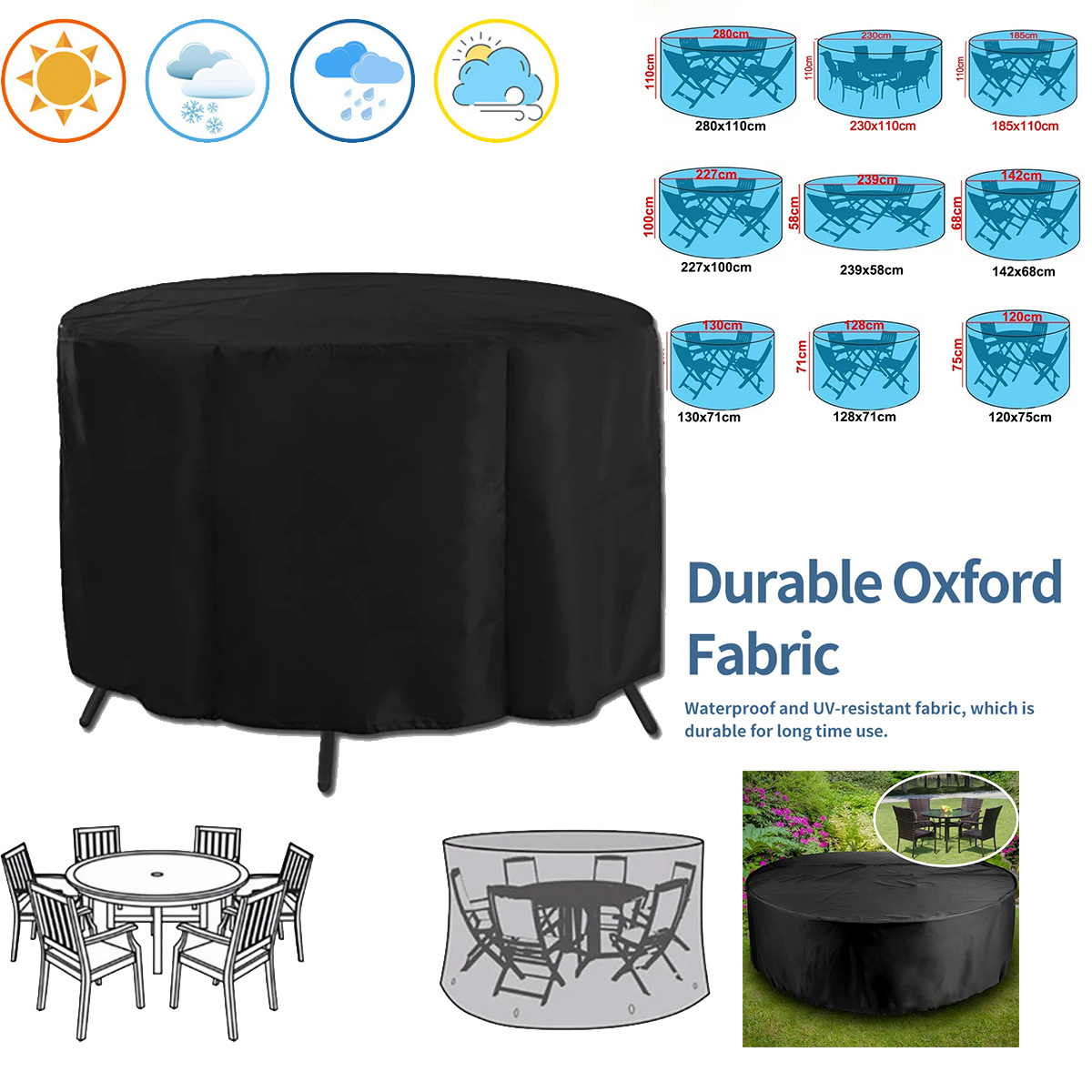 Round Cover Round Outdoor Gard - Outdoor Furniture Sunbrella review and price