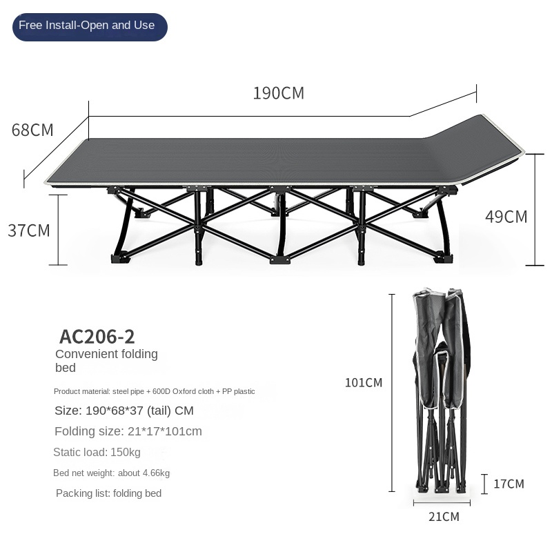 Heavy Duty Folding Camping Cot - Outdoor Daybed Sofa review and price