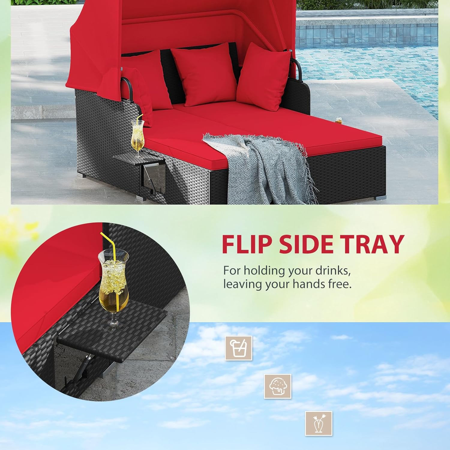 2 Person Rattan Outdoor Daybed - Outdoor Daybed Sofa review and price